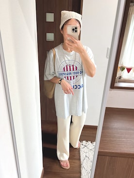 「SPINNS(スピンズ)のアイテム」を使った、nanさん(レディース・155cm)の夏コーディネート