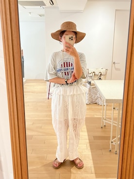 「FRAMeWORK（フレームワーク）のアイテム」を使った、nanさん（レディース・155cm）の夏コーディネート