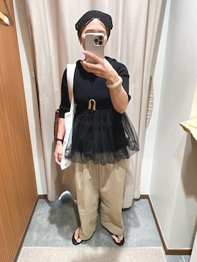 「marco masi（マルコマージ）のアイテム」を使った、nanさん（レディース・155cm）の夏コーディネート