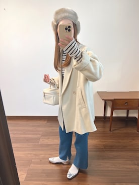 「ニコアンド」｜「アイテム（バレエシューズ）」を使った、nanさん（レディース・155cm）の冬コーディネート