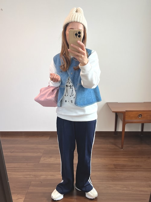 フロントデザインスウェット【SANSeLF】sanw23a021 SANSeLF（サンセルフ）の「フロントデザインスウェット【SANSeLF