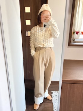 「SANSeLF（サンセルフ）のアイテム」を使った、nanさん（レディース・155cm）の冬コーディネート