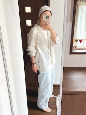 「アイテム（シャツ/ブラウス）」を使った、nanさん（レディース・155cm）の秋コーディネート