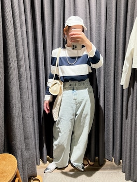 「ADAM ET ROPE'（アダムエロペ）のアイテム」を使った、nanさん（レディース・155cm）の春コーディネート