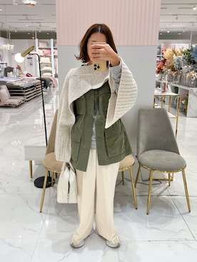 「ADAM ET ROPE'（アダムエロペ）のアイテム」を使った、nanさん（レディース・155cm）の秋コーディネート