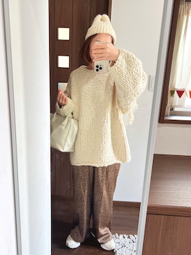 「FRAMeWORK（フレームワーク）のアイテム（トップス）」を使った、nanさん（レディース・155cm）の冬コーディネート