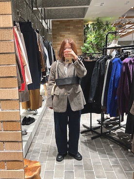 「アイテム（その他トップス）」を使った、nanさん（レディース・155cm）の秋コーディネート