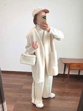 「ニコアンド」｜「アイテム（アクセサリー）」を使った、nanさん（レディース・155cm）の冬コーディネート