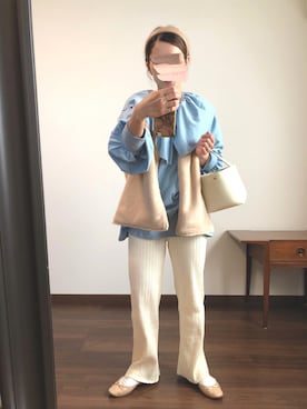 「Three Four Time（ｽﾘｰﾌｫｰﾀｲﾑ）のアイテム」を使った、nanさん（レディース・155cm）の秋コーディネート
