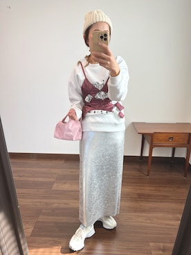 「キャミビスチェ」｜nanさん（レディース・155cm）の冬コーディネート