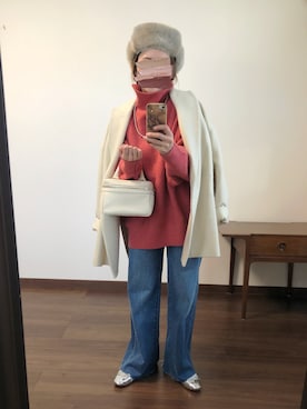 「シルバーシューズ」｜「アイテム（キャップ）」を使った、nanさん（レディース・155cm）の冬コーディネート