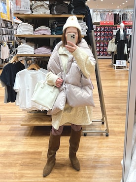 「SANSeLF（サンセルフ）のアイテム」を使った、nanさん（レディース・155cm）の冬コーディネート