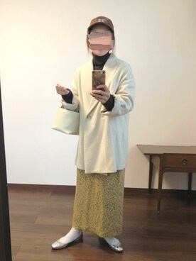 「シルバーシューズ」｜「アイテム（キャップ）」を使った、nanさん（レディース・155cm）の冬コーディネート
