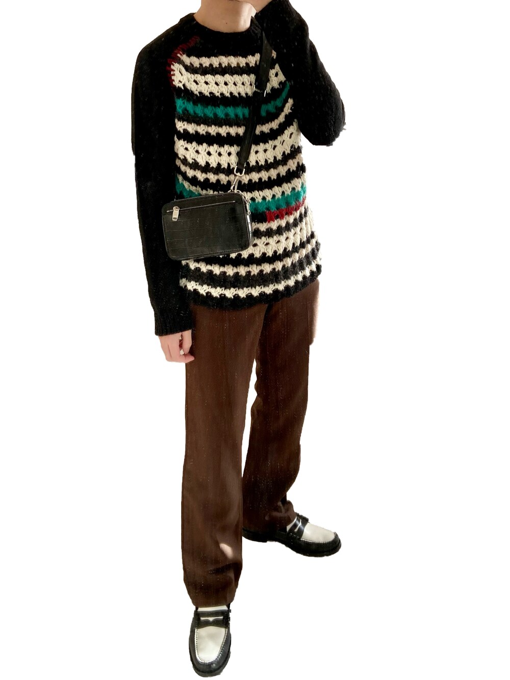 「MARNIのアイテム（ニット/セーター、ホワイト系）」を使った、Don'tFollowMeさん（メンズ・165cm）の冬コーディネートの1枚目の写真