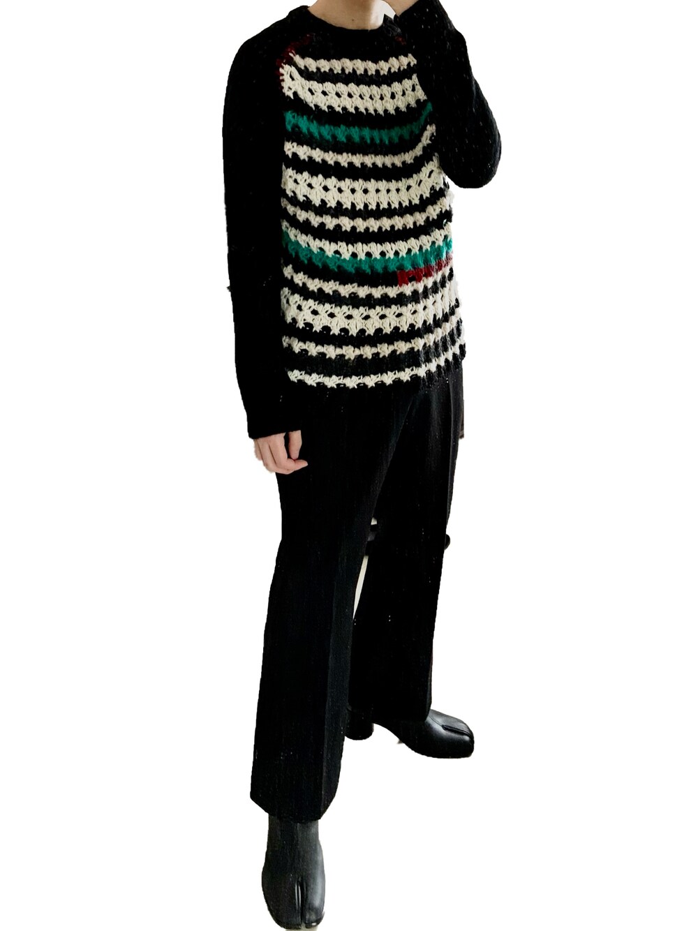 「MARNIのアイテム（ニット/セーター、ホワイト系）」を使った、Don'tFollowMeさん（メンズ・165cm）の春コーディネートの1枚目の写真