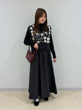 「着回しコーデ」｜Bshopスタッフさん（レディース・149cm）の冬コーディネート