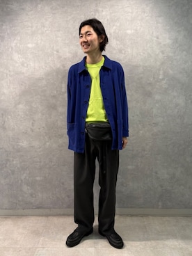 「BAGJACK（バッグジャック）のアイテム」を使った、Bshopスタッフさん（メンズ・174cm）の春コーディネート