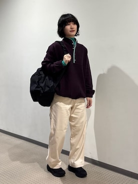 「アイテム（バックパック/リュック）」を使った、Bshopスタッフさん（レディース・164cm）の冬コーディネート