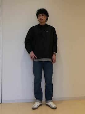 「REPRODUCTION OF FOUND（リプロダクションオブファウンド）のREPRODUCTION OF FOUND | 〈別注〉GERMAN MILITARY TRAINER MEN（スニーカー、ホワイト系）」を使った、Bshopスタッフさん（レディース・155cm）の春コーディネート
