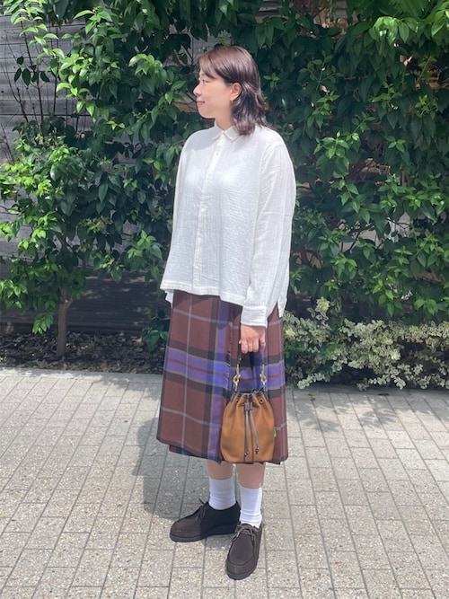 O'NEIL OF DUBLIN | ウーステッドウール ミドルキルトスカート WOMEN