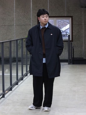 「DANTON（ダントン）のアイテム」を使った、Bshopスタッフさん（メンズ・179cm）の春コーディネート