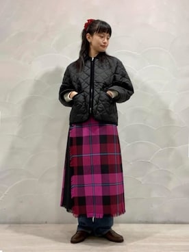 「O'NEIL of DUBLIN（オニールオブダブリン）のアイテム（スカート）」を使った、Bshopスタッフさん（レディース・158cm）の秋コーディネート