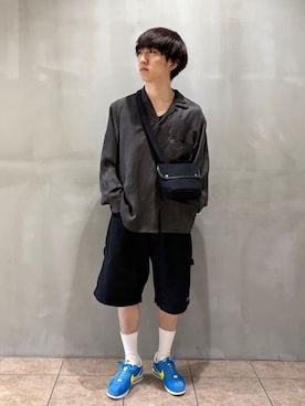 「NIKE（ナイキ）のアイテム」を使った、Bshopスタッフさん（メンズ・170cm）の夏コーディネート