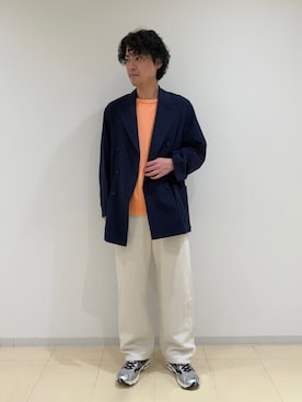 「DANTON（ダントン）のアイテム」を使った、Bshopスタッフさん（メンズ・176cm）の春コーディネート