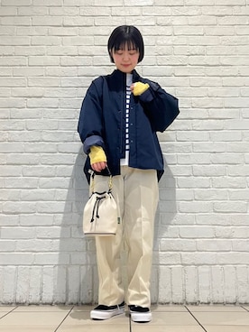 「Dickies（ディッキーズ）のアイテム」を使った、Bshopスタッフさん（レディース・152cm）の冬コーディネート