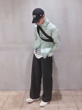 「DANTON（ダントン）のアイテム」を使った、Bshopスタッフさん（メンズ・180cm）の春コーディネート