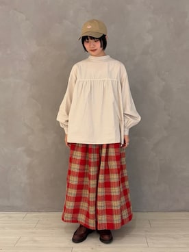 「アイテム（ドレスシューズ）」を使った、Bshopスタッフさん（レディース・155cm）の秋コーディネート