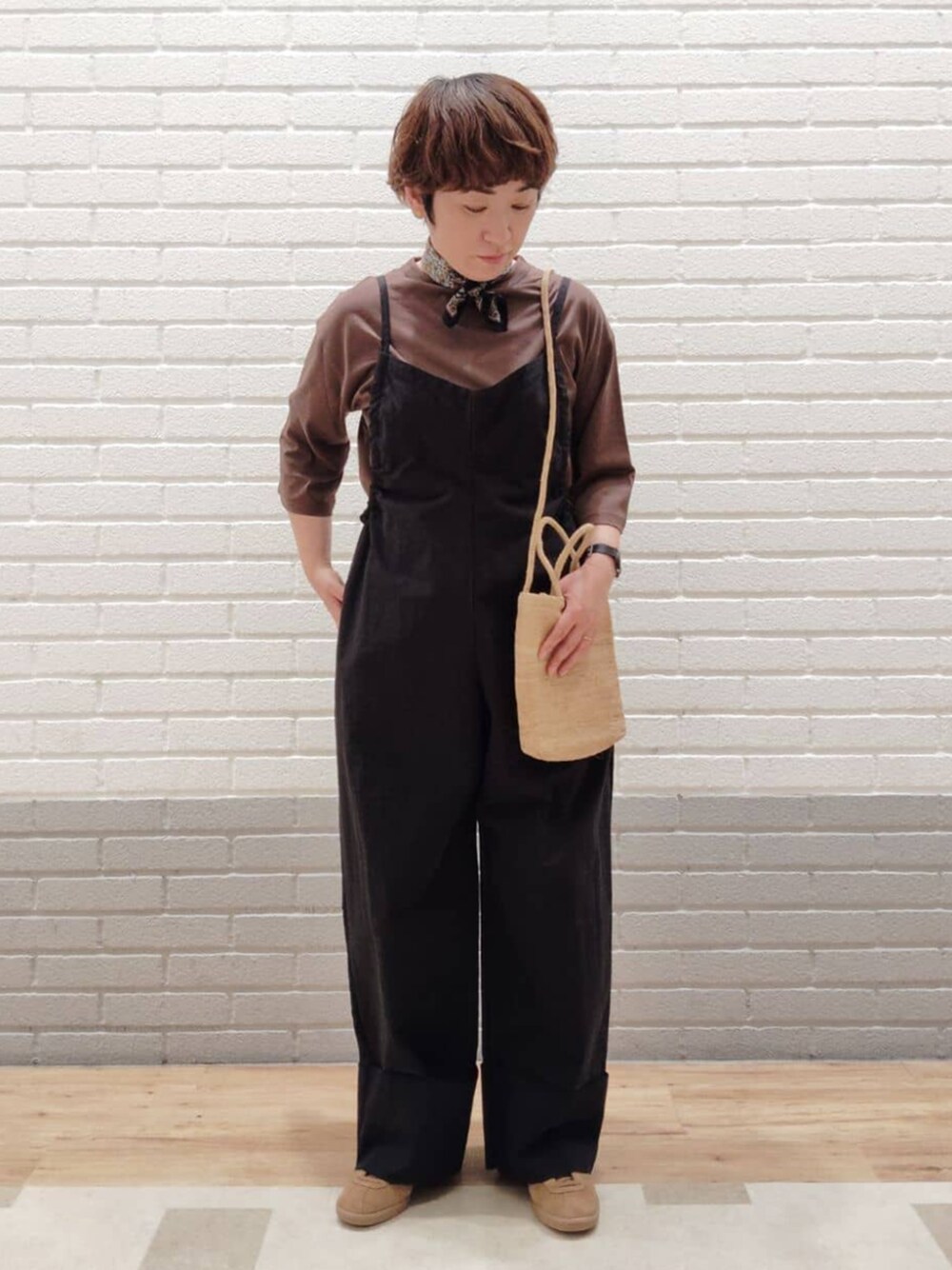 MEYAME ギャザーオールインワン　ME-1801 ブラック MEYAME ギャザーオールインワン ME-1801 ブラック