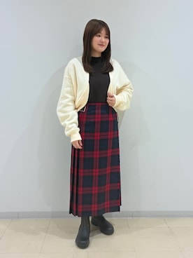 「O'NEIL of DUBLIN（オニールオブダブリン）のアイテム（スカート）」を使った、Bshopスタッフさん（レディース・149cm）の秋コーディネート