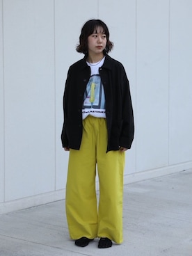 「ORCIVAL（オーシバル）のアイテム」を使った、Bshopスタッフさん（レディース・155cm）の夏コーディネート