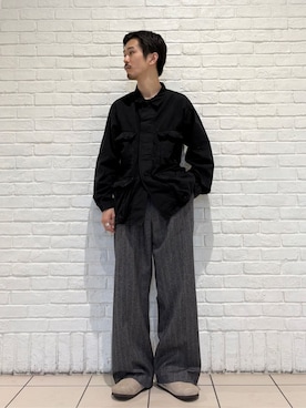 「アイテム（その他シューズ）」を使った、Bshopスタッフさん（メンズ・175cm）の冬コーディネート