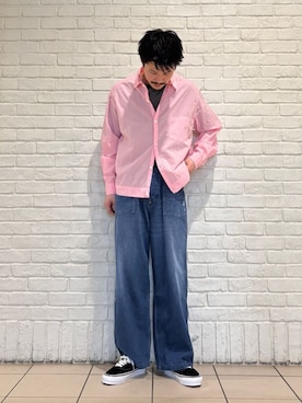 「VANS（バンズ）のVANS | LX Authentic 44 MEN（スニーカー、ブラック系）」を使った、Bshopスタッフさん（レディース・155cm）の春コーディネート