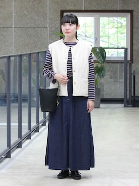 「着回しコーデ」｜Bshopスタッフさん（レディース・162cm）の冬コーディネート