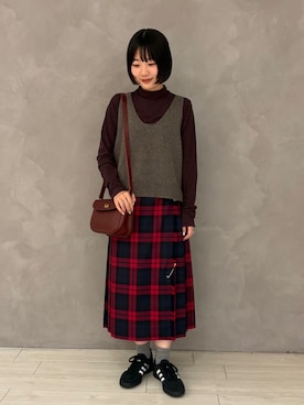 Bshopスタッフさん（レディース・155cm）の冬コーディネート