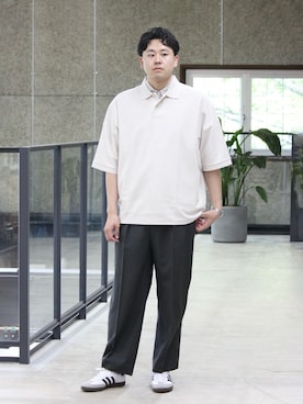 「GYMPHLEX（ジムフレックス）のアイテム」を使った、Bshopスタッフさん（メンズ・179cm）の夏コーディネート