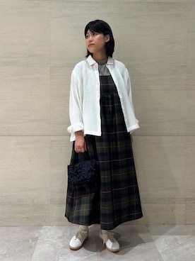 「O'NEIL of DUBLIN（オニールオブダブリン）のアイテム（ワンピース/ドレス）」を使った、Bshopスタッフさん（レディース・167cm）の秋コーディネート