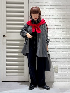 「ORCIVAL（オーシバル）のアイテム」を使った、Bshopスタッフさん（レディース・154cm）の冬コーディネート