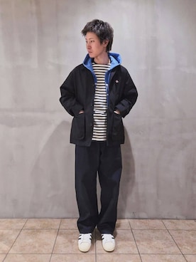 「ORCIVAL（オーシバル）のアイテム」を使った、Bshopスタッフさん（メンズ・180cm）の春コーディネート