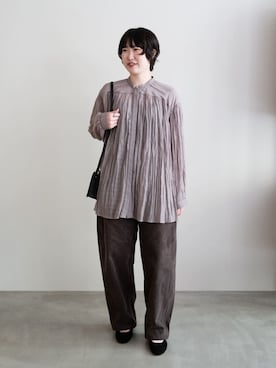 「Bshop（ビショップ）のアイテム」を使った、Bshopスタッフさん（レディース・157cm）の冬コーディネート