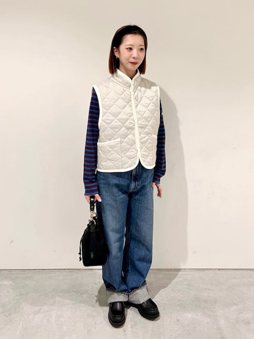 LAVENHAM | 〈別注〉 クロップド スタンドカラーキルティングベスト