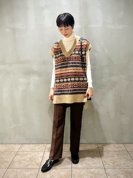 「着回しコーデ」｜Bshopスタッフさん（レディース・163cm）の冬コーディネート