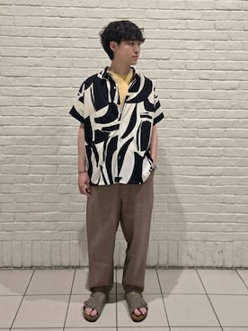 「orcival」｜Bshopスタッフさん（メンズ・174cm）の夏コーディネート