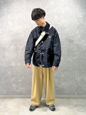 「DANTON（ダントン）のアイテム」を使った、Bshopスタッフさん（メンズ・170cm）の春コーディネート