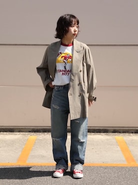 Bshopスタッフさん（レディース・155cm）の春コーディネート