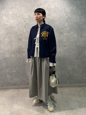 「ORCIVAL（オーシバル）のアイテム」を使った、Bshopスタッフさん（レディース・160cm）の春コーディネート