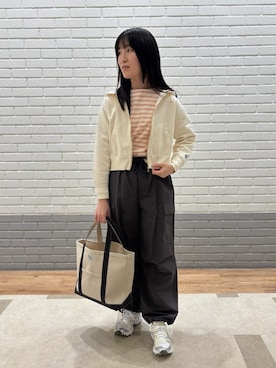 「ORCIVAL（オーシバル）のアイテム」を使った、Bshopスタッフさん（レディース・161cm）の春コーディネート